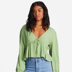 Billabong Time Goes By Long Sleeve Crop Top